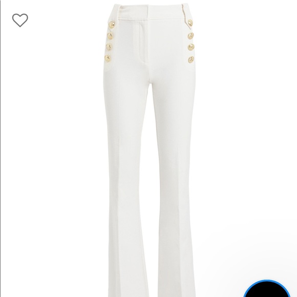white high rise pants